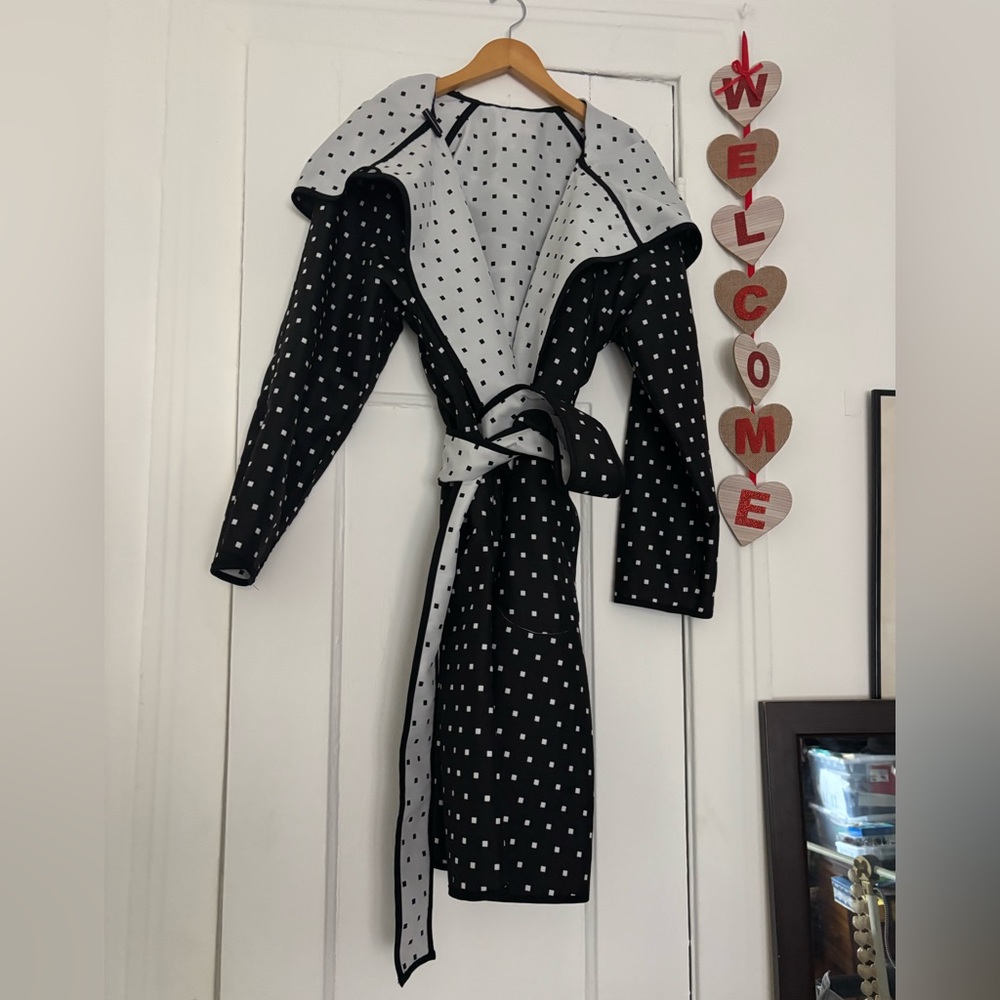 Mycra Pac Black and White Reversible Rain Coat M/L